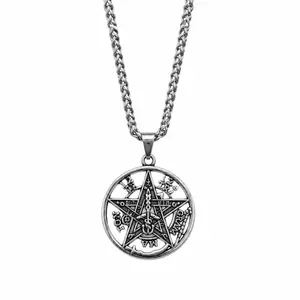 Witch Necklace Pentagram Pendant Gothic Witch Jewelry Wiccan Necklace Mystic Pentacle Charm Necklace Spiritual Energy Jewelry Alternative Gothic Accessories