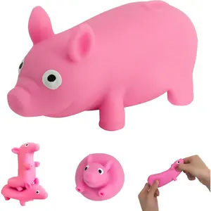 Squishy Pig Stress Squishy Piggie Squeeze Toy Funny Pink Pig Toy Rebound Ball Fidget Toy Knead Sand Toy Pinch Miniature Novelty Toys