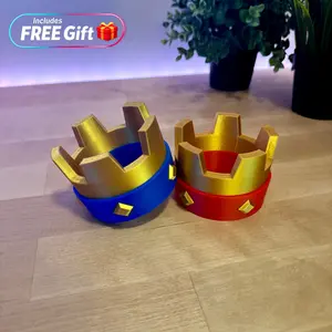 Clash Crown – Gamer Trophy Collectible – Fun Gift for Gamers – Desk & Shelf Decor Accessory – Crown From Clash Display