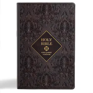 KJV Holy Bible, Giant Print with Cross-References, Dark Brown Leathertouch, Indexed -- Holman Bible Publishers - Bible