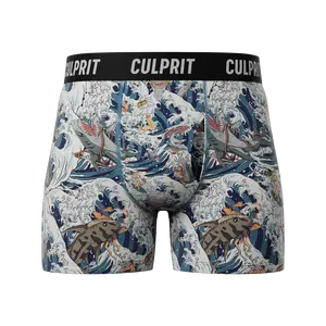 Shark Bait Boxer Briefs w/ Fly for Men – Mid-Rise Fit, Bold Ocean Style & All-Day Comfort Menswear