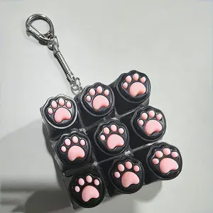 Keychain Stress Relief Finger Toy, Mechanical Keyboard Keycap Tester, Desk Accessory, Phone Charm, Key Ring, Desktop Organizer, Keychain Decor, Fidget Keychain