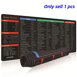 Large Area Mouse Pad with Creative Office Shortcuts, Durable Non-Slip Design, Perfect for Word Excel Powerpoint, Gaming Desk Mat