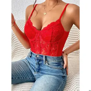 Holiday Year New Cami Bustier Rafferiza Lace Bodysuit For Party Clothes