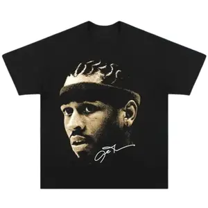 Allen Iverson Youth And Adult T-Shirt And Sweatshirt Graphic Tees, Tees, Graphic Shirts Vintage Portrait Streetwear Basketball Legend Retro Fan Gift Unisex Sports Graphic Tee Trendy Outfit Style