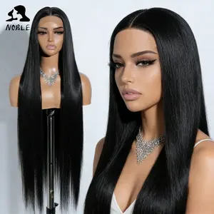 Summervibes Noble Women's 38/30 in Straight T-Part Lace Front Synthetic Wig - Glueless Closure, Heat Resistant Fiber, Pre-Plucked Hairline, Fluffy Design for Party & Daily Use,summervibes outdoorfun
