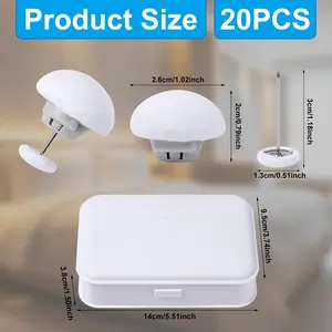 20pcs Duvet Pin Duvet Clips, Double Sided Mushroom Comforter Snaps Holder, One Key to Open Duvet Corner Cover Clips, Anti-Slip Button Fasteners for Curtains Cushions Quilts Hold Bedding Accessories
