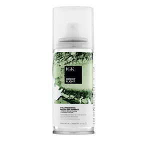 IGK DIRECT FLIGHT Multi-Tasking Matcha Dry Shampoo Travel | Light Cleanse + Style Preserving | Vegan + Cruelty Free | 2 Oz