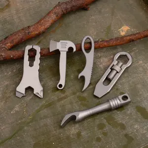 Mini Pry Bar Set Titanium Keychain Accessory, Durable Tool Kit for Car Repair & Home Use, Essential Auto Maintenance Supplies