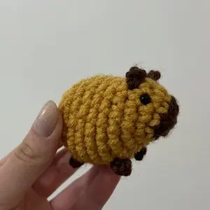crochet capybara keychain
