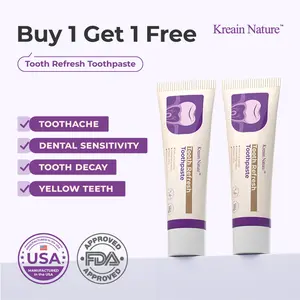 Kreain Nature Tooth Refresh Toothpaste for Fresh Breath Prevent Tooth Loss with Natural Ingredients Gentle Care for Tooth Sensitivity