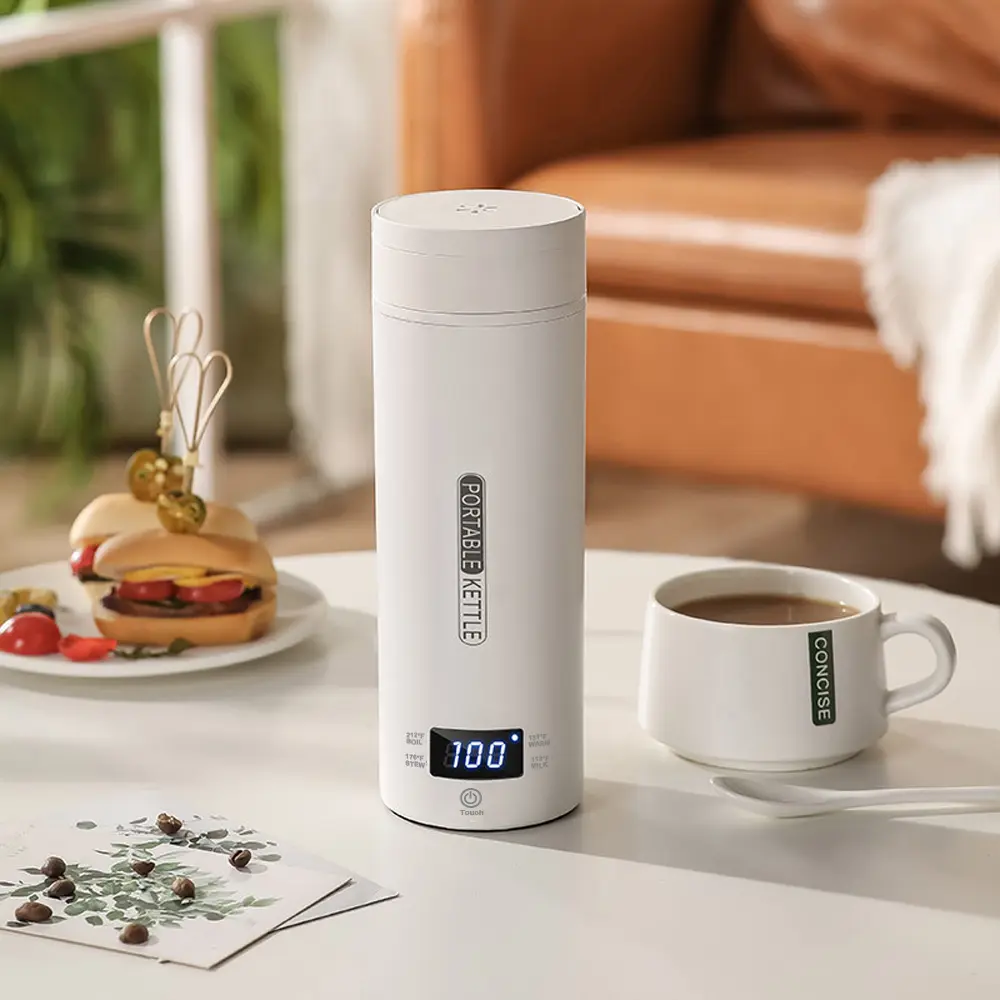 Portable Travel Electric Kettle – Compact & Lightweight with 4 Smart Temperature Modes for Boiling, Tea, Coffee & Baby Formula – Safe Auto Shut-Off & Anti-Dry Protection – Ideal for Home, Office, Trips boil dry