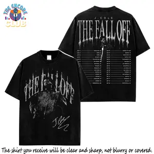 J Cole The Fall-Off World Tour 2026 Graphic Tee, Made in USA, 100% Cotton, Album Merch Inspired Shirt, Dreamville Streetwear T-Shirt, Hip Hop Fan Gift for Concert Lovers and Rap Fans