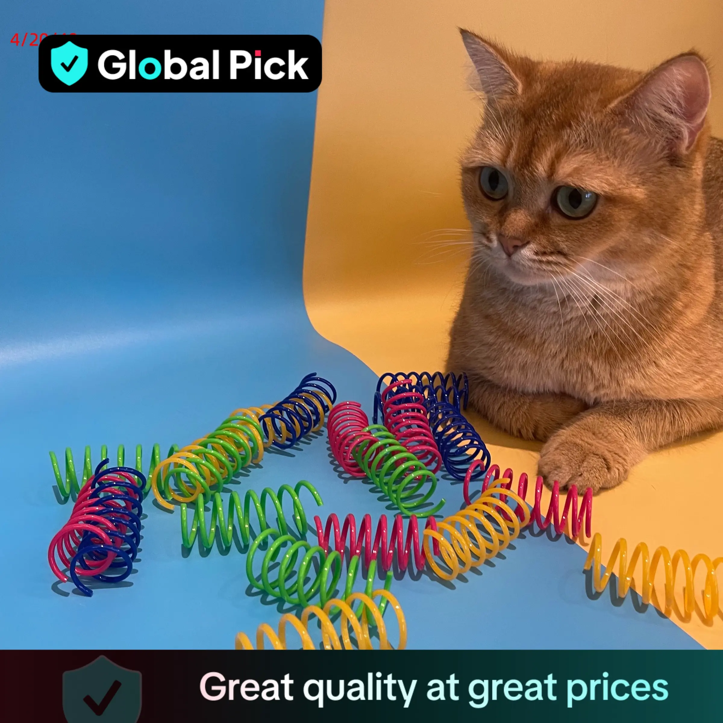 Interactive Cat Toy, 4/20/40pcs Durable Funny Cat Toy, High Elasticity Pet Entertainment Toy, Suitable for Active Playful Cats, Valentine's Day Gift
