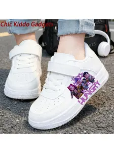 2026 New Kpop Girl Group Fashion Casual Sports Shoes, Trendy Board Shoes, High-Quality Leather Print, Parent-Child Shoes