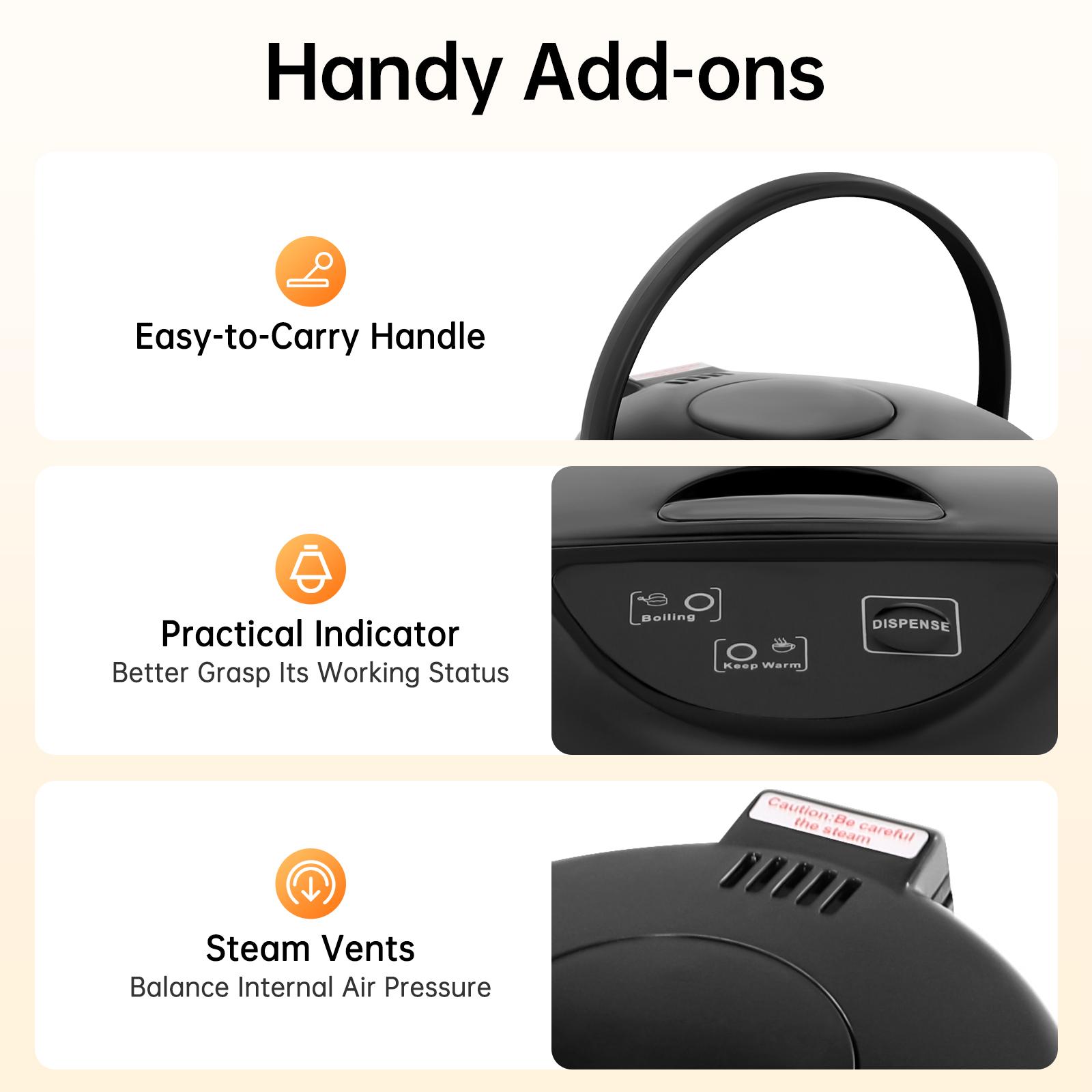 4L Hot Water Boiler 750W 3 Dispensing Modes Touch Push Air Pressure 304 Stainless Steel Insulated for Home Office Coffee Tea Kitchen 4L Hot Water Boiler 750W 3 Dispensing Modes Touch Push Air Pressure 304 Stainless Steel Insulated for Home Office Coffee Tea Kitchen