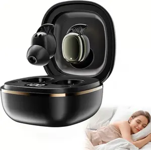 KNCFOEB Bluetooth 6.0 Wireless Sleep Earbuds, Audio Headphones with Low-Frequency Noise Reduction, Concealed Flat Earplug Design for Side-Sleeping Ear Comfort, Earbud