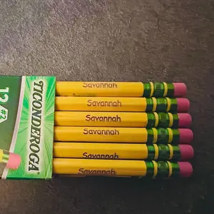 Custom Name Engraved Ticonderoga Pencils - Personalized School Supplies - Back to School