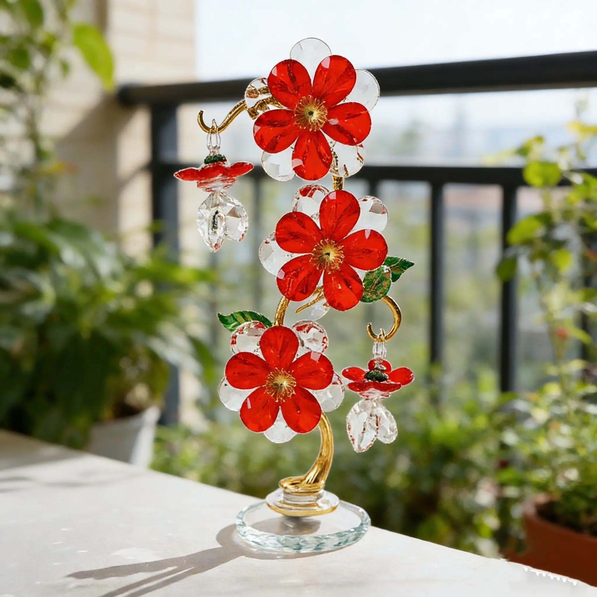 Eternal Crystal Forget-Me-Not Sculpture, Ultimate Gift of True Love and Loyalty, Perfect Valentine's Day Decoration, Unique Ornament, Decorative Flower Ornaments