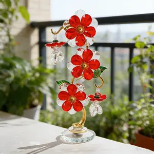 Eternal Crystal Forget-Me-Not Sculpture, Ultimate Gift of True Love and Loyalty, Perfect Valentine's Day Decoration, Unique Ornament, Decorative Flower Ornaments