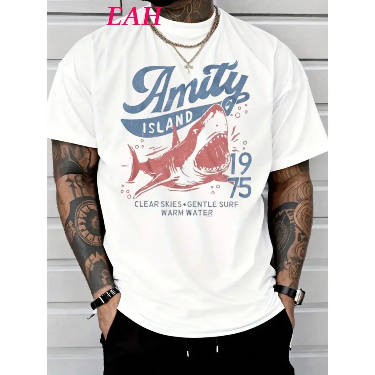 Jaws Shark Men's T-Shirt (Single Piece)100% Cotton T Shirt