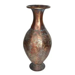 Jeco HD-HADJ038 21.75 in. Gold Metal Vase