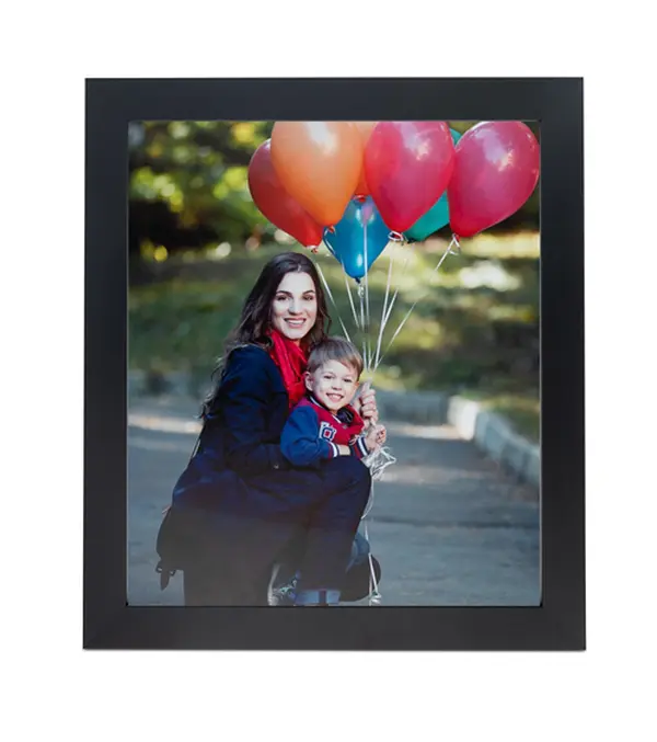 BARLEY ONE Click Shop Chat, Send Photo, 10x8 Inch (25x20 cm) Black Picture Frame, Wood Custom Poster Frame with Glass & Backing, Elegant Wall & Desktop Display for Photos, Diplomas, Artwork, Puzzles, Home and Office Decor