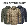 Men’s 100% Cotton Classic Plaid Slim-Fit Long-Sleeve Button-Up Shirt - Men's Clothing Workwear Utility Tops with 2 Chest Pockets, Durable Fabric, Office & Outdoor Use, Casual Pairing with Jeans, Sneakers