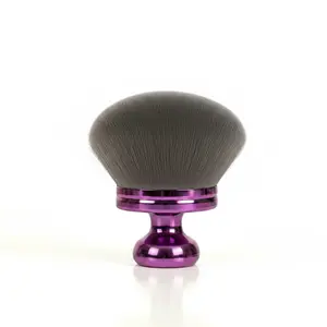 XL Body Foundation Makeup Kabuki Brush for Self Tanner, Leg Makeup, Bronzer & Sunscreen Applicator, 3.2inch Blending Brush For Quick Streak-Free Coverage, Flawless Airbrushed Finish - Purple with Drawstring Bag