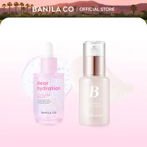 BANILA CO Bounce Back Skin Booster Duo | Dear Hydration Crystal Glow Essence-50ML + Dew Boost Makeup Serum-30ML | Hydrating Essence Serum, Gripping Makeup Primer, Glass Skin Glow, Deep Hydration, Skin Barrier Care