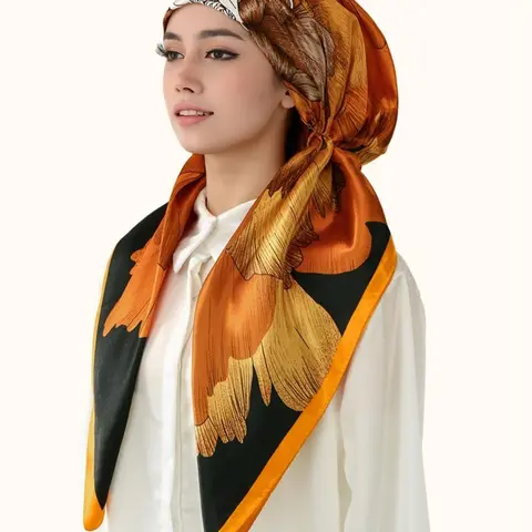 Elegant Satin Modest Hijab Scarf For Muslim, Soft Breathable Fabric, Easy Sweat Absorption, Perfect for Daily Wear, Elastic Fit Design, Silk Feeling Scarf, Modesty