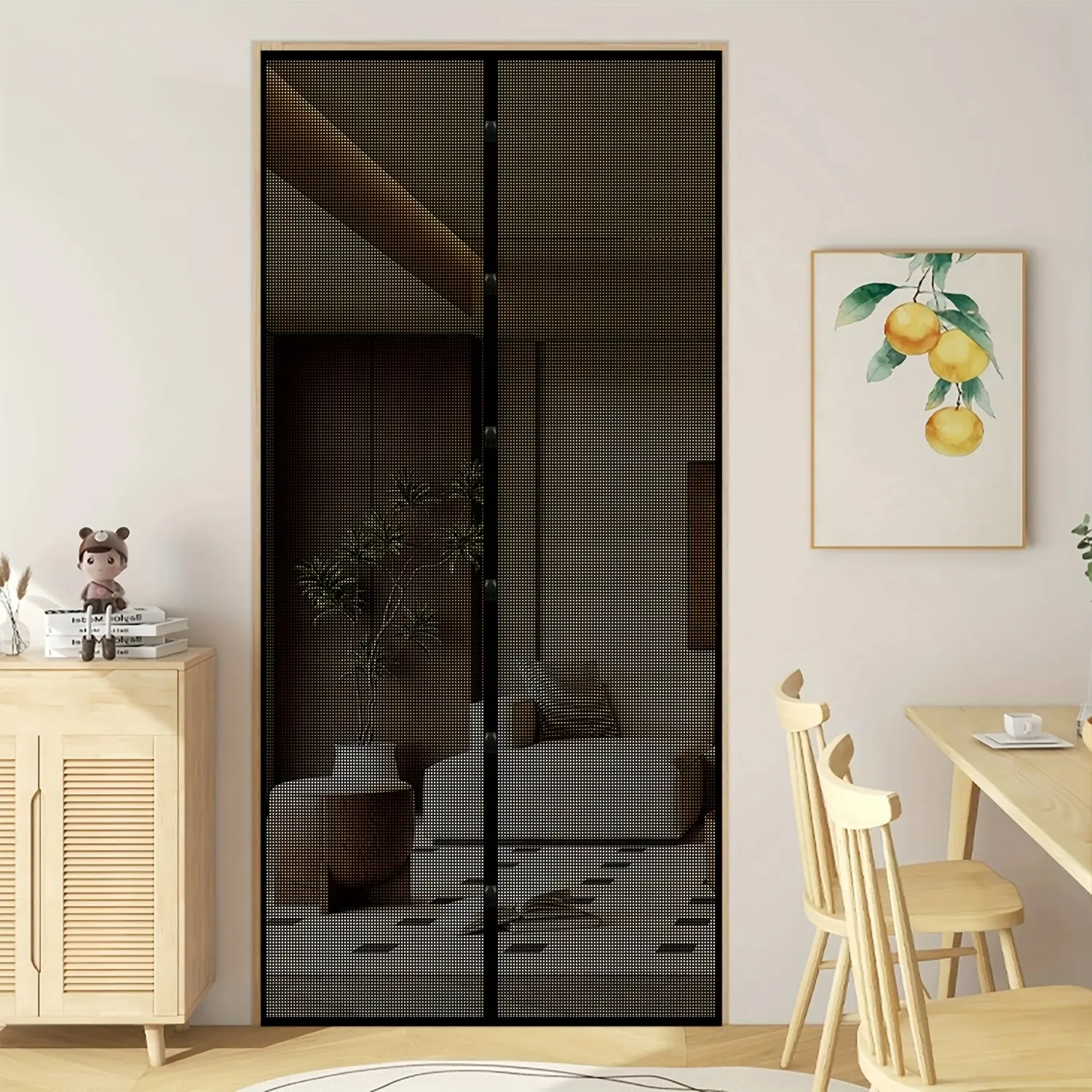1pc Magnetic Mesh Door Curtain - Keeps Bugs Out, Fresh Air In, and Pets Free to Roam - Ideal for Bedroom, Living Room, and Balcony - Summer Use, Pet Freedom Curtain | Modern Home Decor | Magnetic Closure, Curtains for Living Room, Magnetic Screen Door
