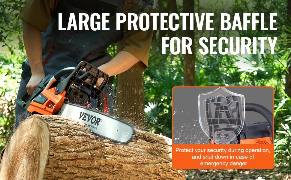 VEVOR 58CC 20" Gasoline Chainsaw Gas Powered Wood Cutting Engine Gas Chain Saw