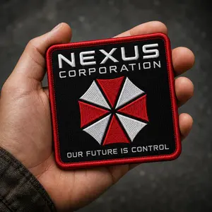 Nexus Corporation Embroidered Patch, Umbrella Inspired Patch, Survival Horror Game Patch, Tactical Iron On Sew On Badge, Cosplay Gaming Patch