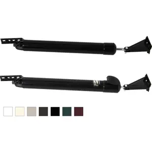 Touch 'n Hold Smooth Dual Door Closer System (Black)  Heavy-Duty - Touch-Button Hold Open Feature & Smooth Closing Motion - Storm &  Door (Medium/Heavy Weight).  Door/Replace Old Unit