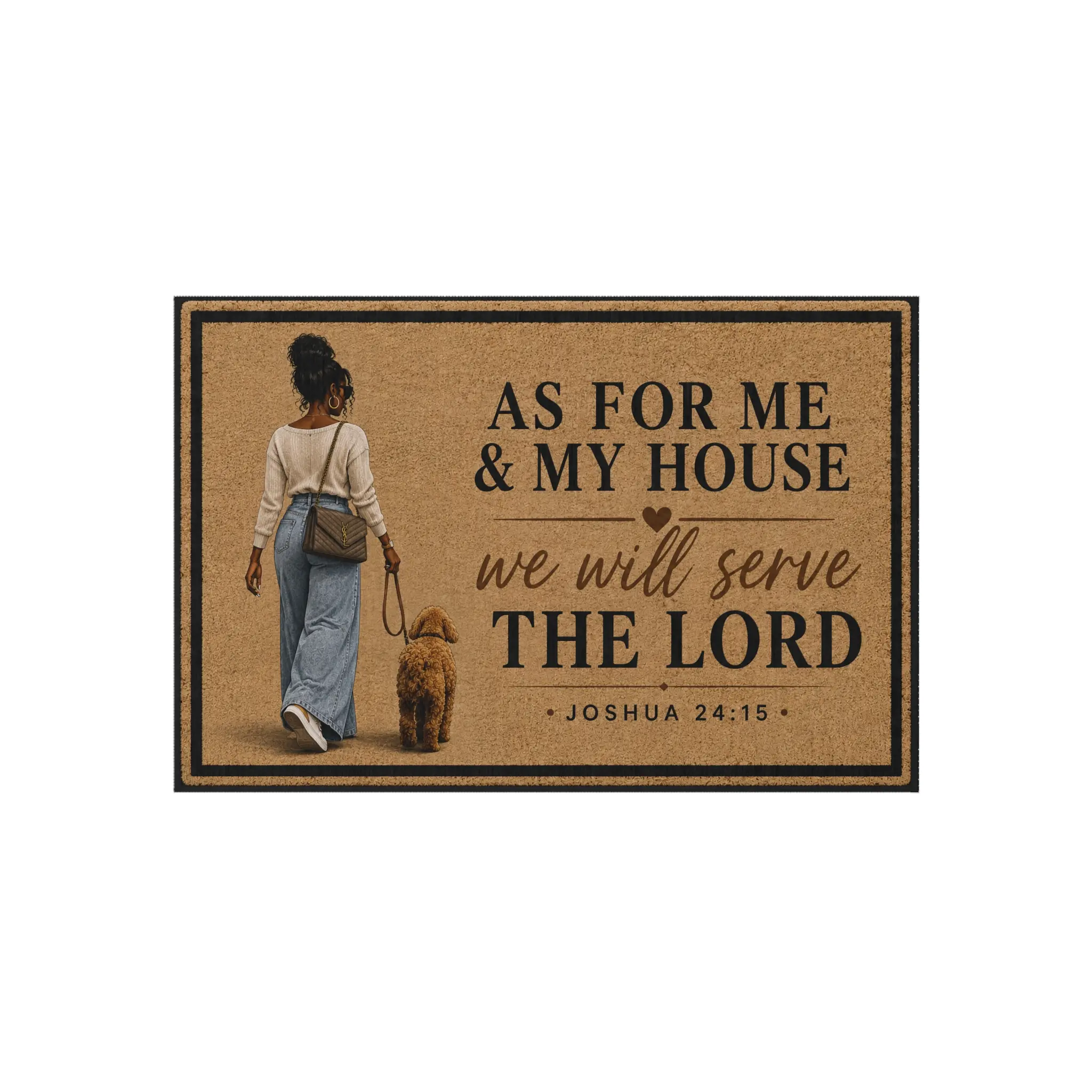 As For Me & My House we will serve the Lord Outdoor Rug | Christian Scripture Joshua 24:15