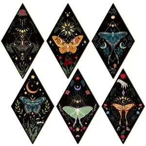 Butterfly Pattern Wooden Wall Art, 6 Counts/set Modern Wall Decor, Wall Art for Home Living Room Bedroom Study Room, Ornaments