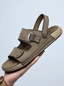 Men's New Summer Outdoor Anti-Slip Beach Shoes, Casual Driving Two-Use Soft Sole Sandals, Comfortable Slip-On Slippers