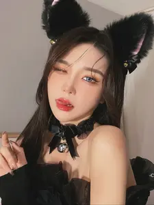 Women's Cat Ear Headband, Cute Rabbit Ears Hair Accessory, Fluffy Rabbit Ear, Sexy Decoration for Fun, Soft and Adorable, Perfect for Photoshoots, Easy Pairing, Hair Bows Headbands, Bunny Earbands, Animal Ears Headband