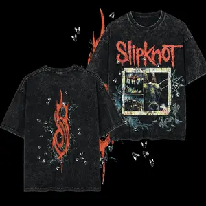 [$$$MANLIFE] Slipknot 'Mate Feed Kill Repeat' Unisex Acid Washed Hoodie T-Shirt – All Hope Is Gone World Tour Rock Groove Metal Cotton Washed Tee, Groove Metal Rock Band Washed Shirt, Oversized Vintage Tee, Heavy Metal Merch, Gift for Rock Fans Print