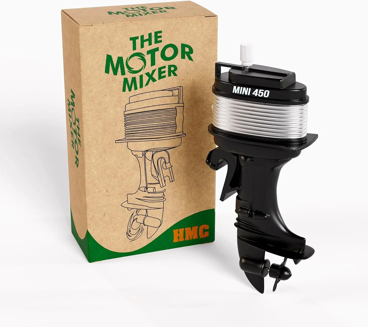 HMC Motor Mixer - Fun Wind-Up Boat Motor Coffee Blending Device