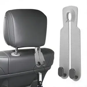 Headrest Hooks for Car Car Seat Hooks for Headrest,4 Pack Car Seat Back Organizer Storage Hook，Twinhook Leather Car Headrest Hangers Seat Back Organizers for Travel