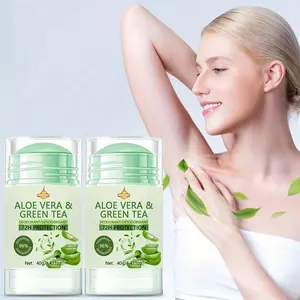 Aluminum Free Vegan Deodorant with Aloe Vera, 72 Hour Odor Protection, Unisex Natural Ingredients, Pack of 2