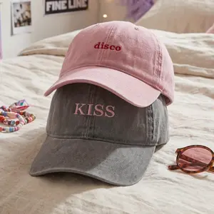 KATTDO KISS-disco Embroidered Wash Hat - Dad Hat Design Embroidered Cap Merch - Casual Wear Washable Material Versatile for Everyday Use