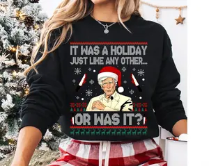 Keith Morrison True Crime Ugly Christmas Shirt, Funny Christmas It Was a Holiday Just Like Any Other Sweatshirt, Movie Ugly Xmas Sweater