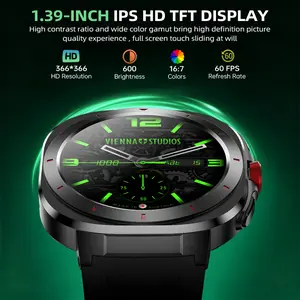 2026 Upgraded Smart Watches for Men IP68 Waterproof Sports Wearable Watch Android iOS Bluetooth Call Fitness Tracker 1.39 inch Round Screen Durable Metal - Smartphone, Wristwatch