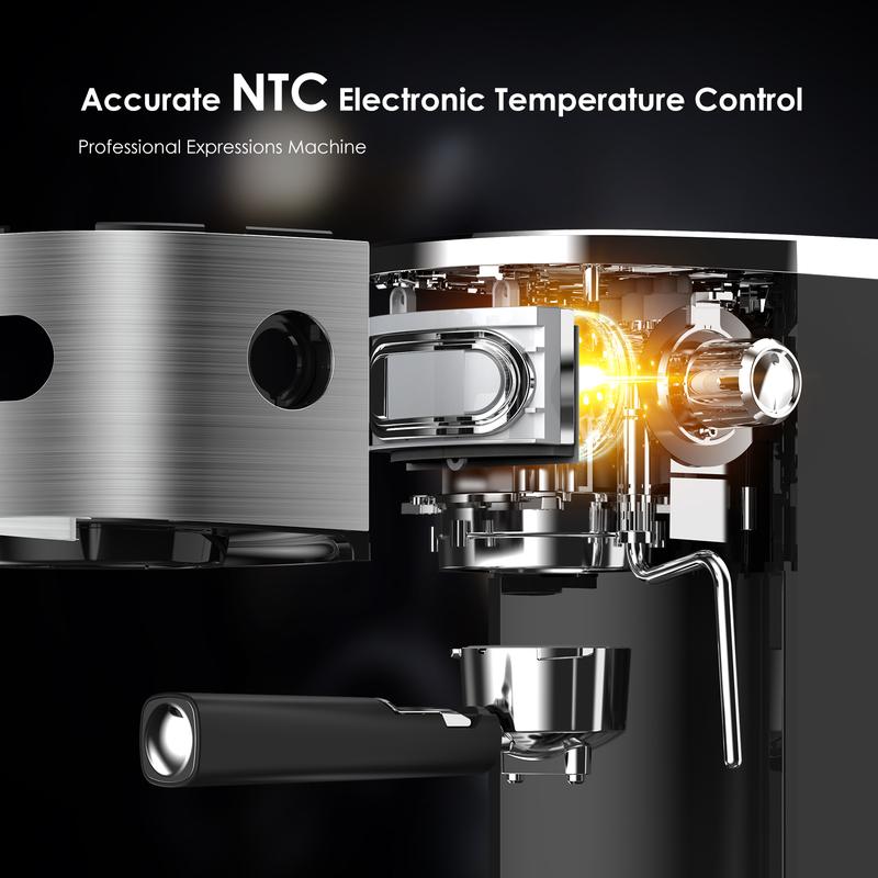 COWSAR Espresso Machine 20 Bar, Semi-Automatic Coffee Maker with Milk Frother Steam Wand, Nespresso Capsule Compatible, 45 oz Removable Water Tank for Cappuccino, Latte, Home,1350W