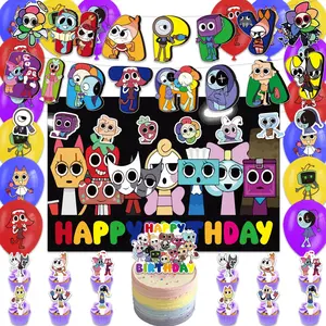 [Dandy's World] Themed Birthday Party Decoration Set — Banner, Cake Toppers, Balloons, & Party Favors | Create a Spectacular Celebration no gift card supplies Gold Graduation Kit