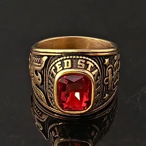 Men's ring - 18K gold plated, handcrafted in classic style, for daily wear and parties, as a gift, souvenir