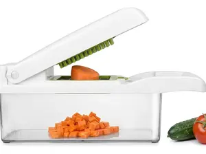 12 In 1 Vegetable Chopper with Container Kitchen Food Slicer Dicer Grater Peeler Egg Separator Hand Protector for Onion Salad Potato